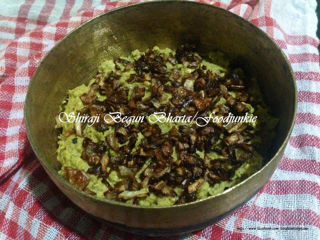 Traditional Bengali recipe with brinjal