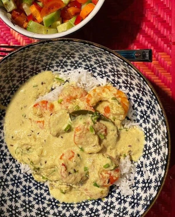 Frugal Kitchens gitanjali's prawn malai curry